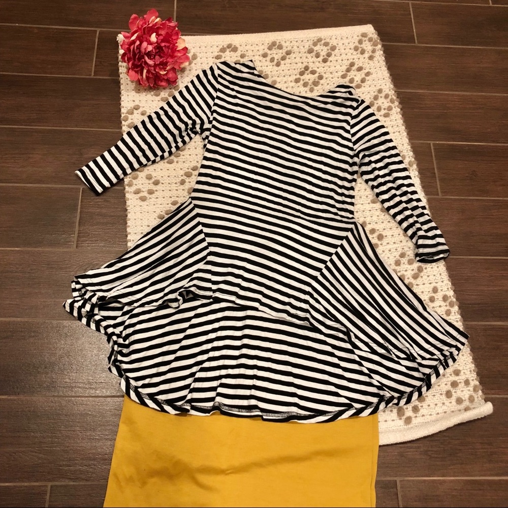 Jade Makenzie striped peplum top